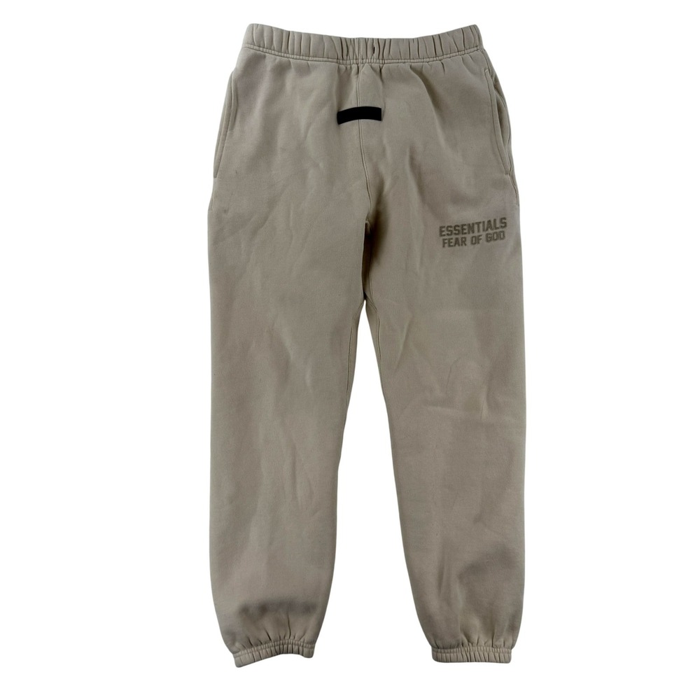 Fear Of God Essentials Sweatpants Mens XS Beige Jogger Pants Elastic Waist
